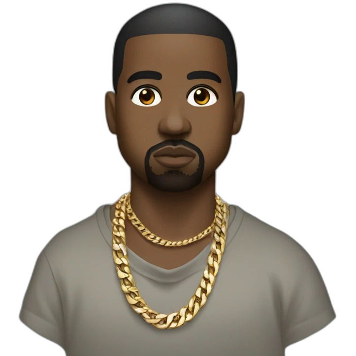 kanye west wearing star of david chain emoji