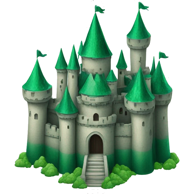 Castle made out of emerald emoji