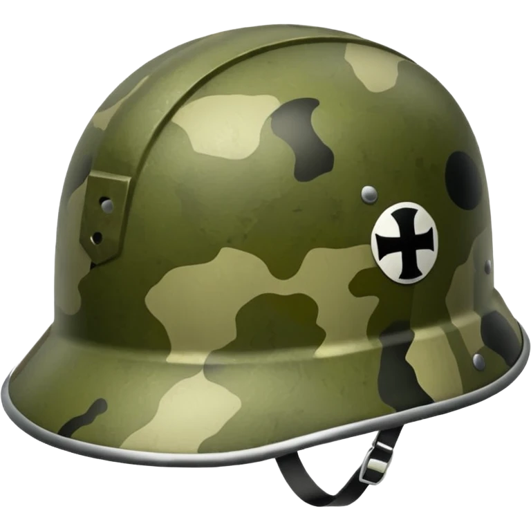 military helmet in camouflage ww2 emoji
