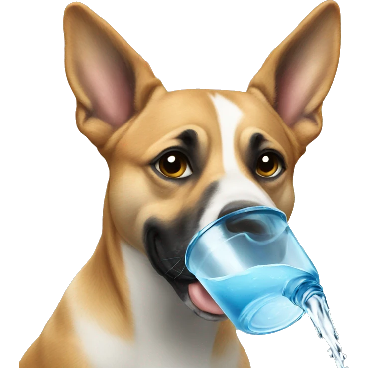 Dog drinking water emoji