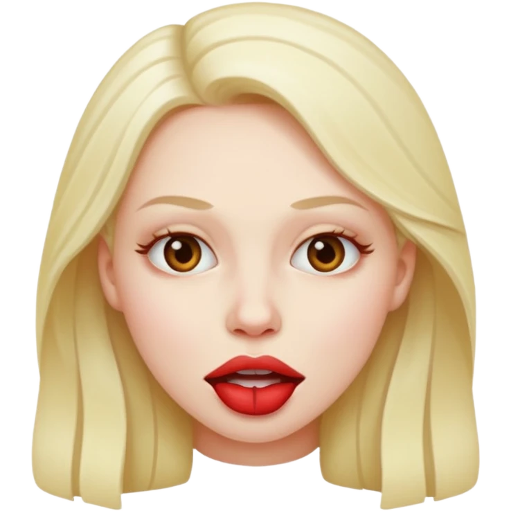 lady biting lip emoji