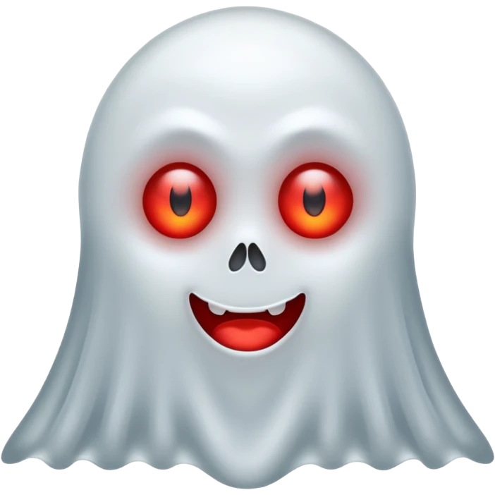Creat an emoji of an evil ghost with red eyes emoji