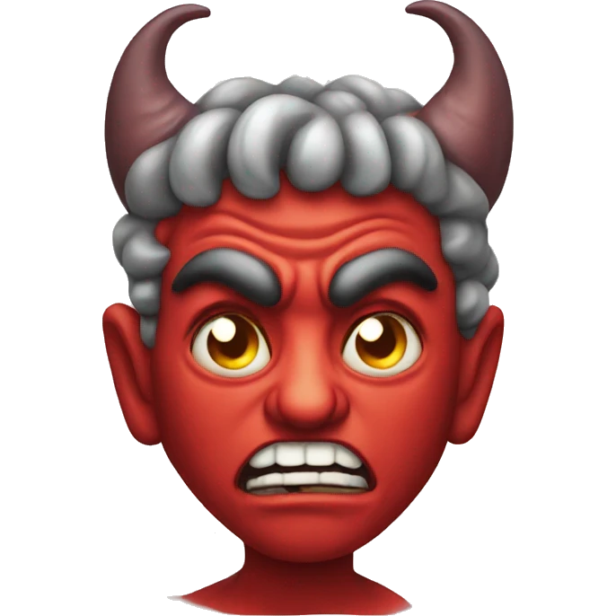 Devil with a big brain emoji