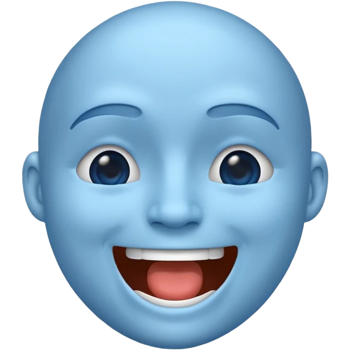 A blue face laughing out loud while covering it's mouth  emoji