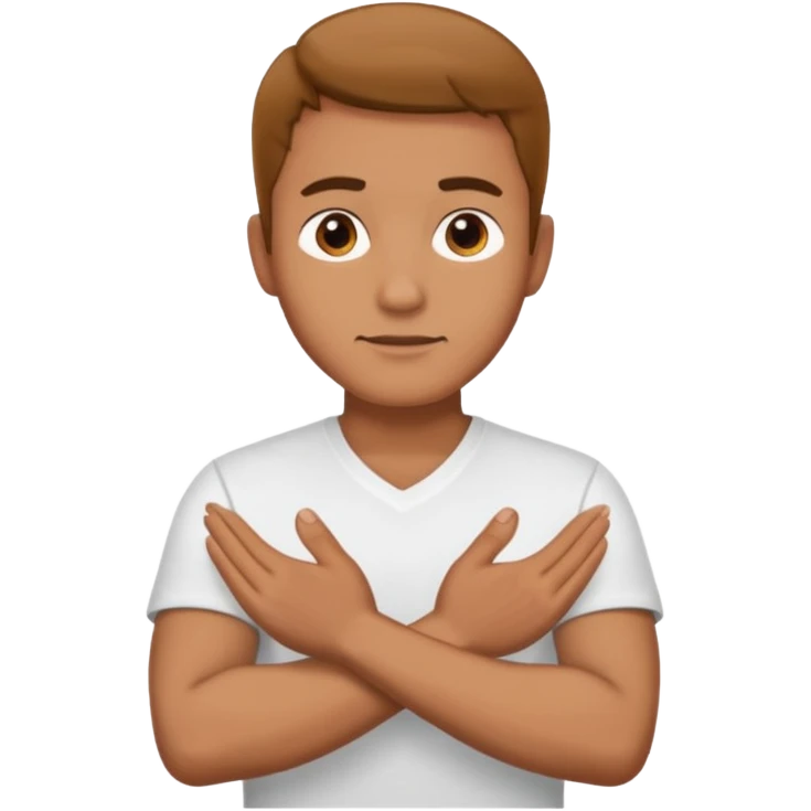 decision gesture Man cross hands emoji