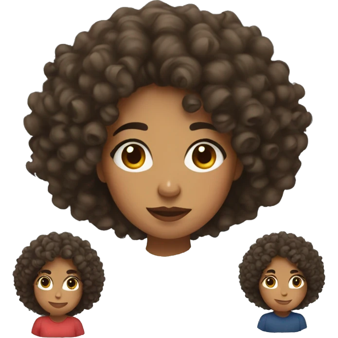 spain woman content creator with curly hair emoji