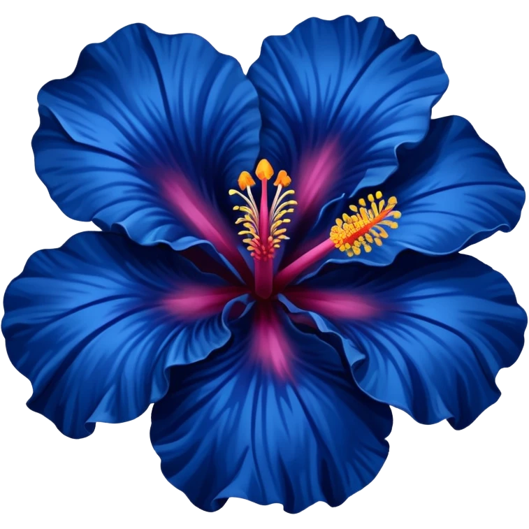 Dark blue flower hibiscus emoji