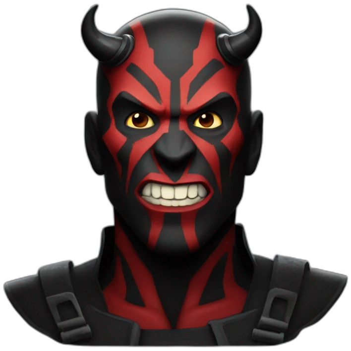 Dark maul happy emoji