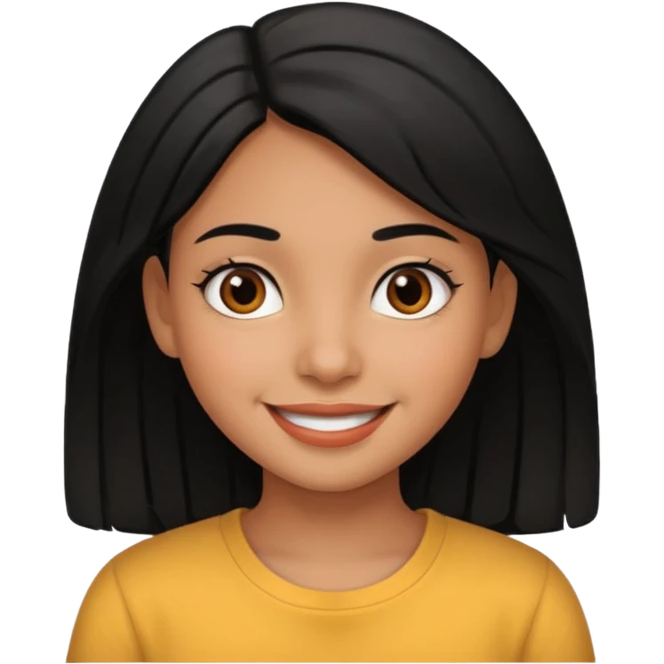 hispanic kid, girl with black hair emoji