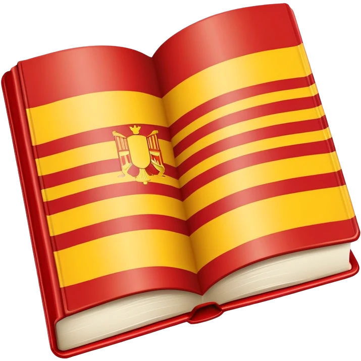 Book with Catalan flag colors for Sant Jordi emoji