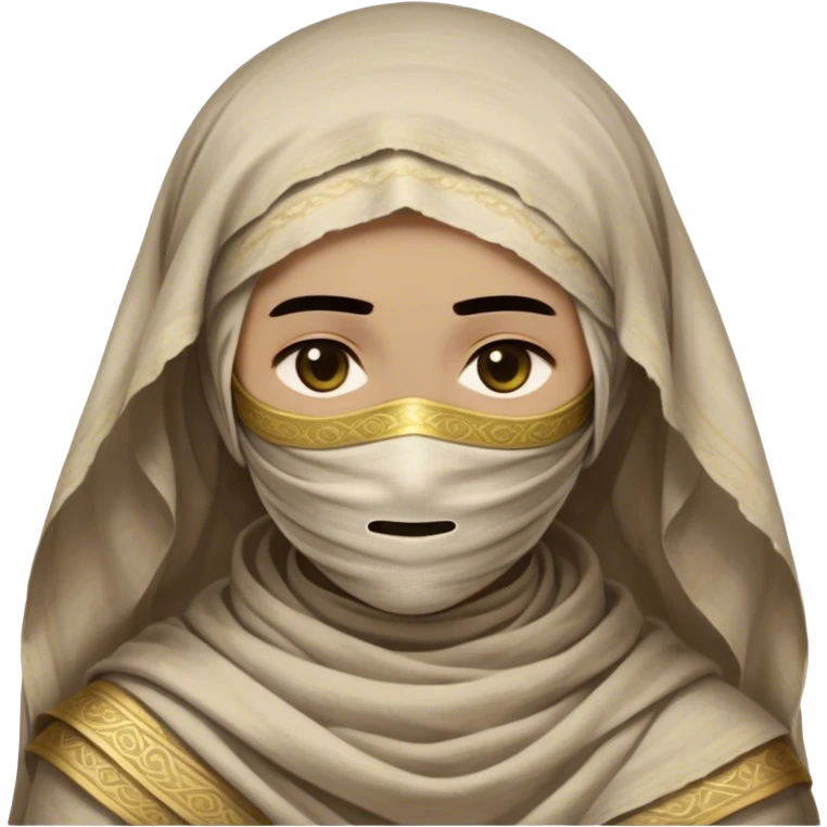 Regal and timeless, fully wrapped in meticulously aged bandages, even its face veiled in layers of ancient cloth with only faint glimpses of deep, solemn eyes peering through, adorned with faded gold accents, exuding an air of forgotten majesty and solemn duty, highly detailed, softly glowing, evoking the dignified mystery of an eternal guardian watching over lost secrets! emoji