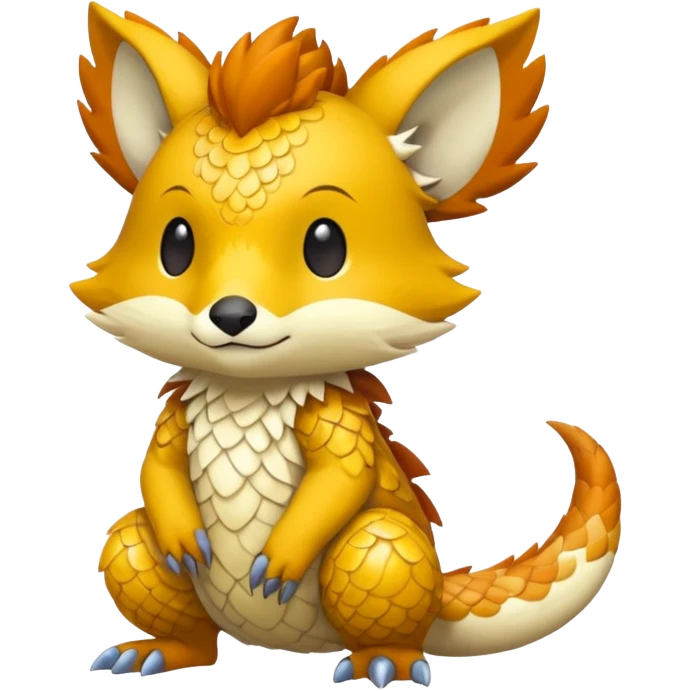Cute cool animal hybrid Fakemon full body emoji