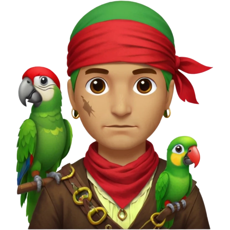pirate and parrot emoji