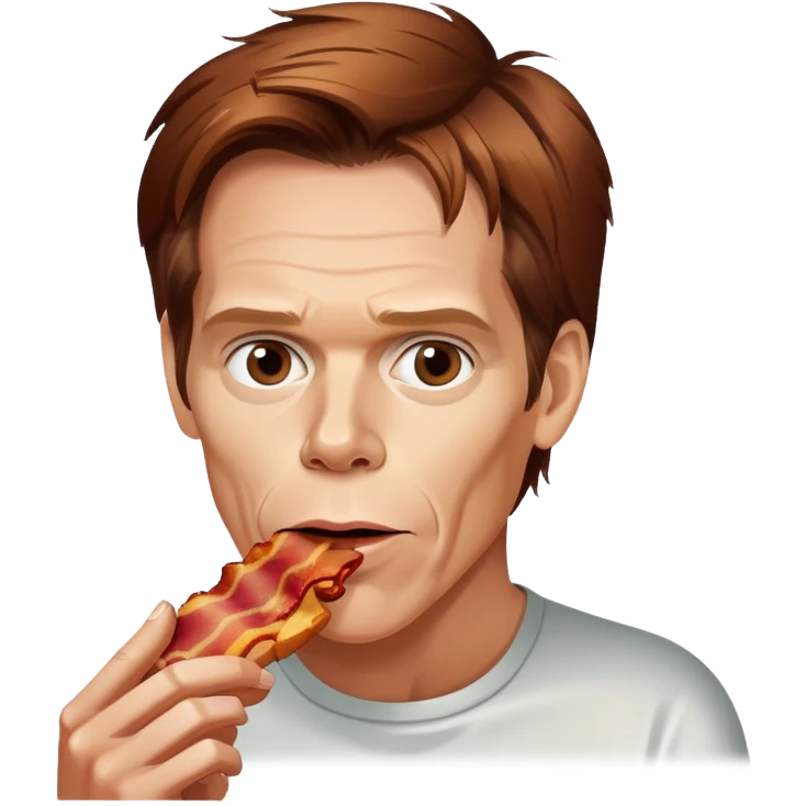 Kevin bacon eating bacon emoji
