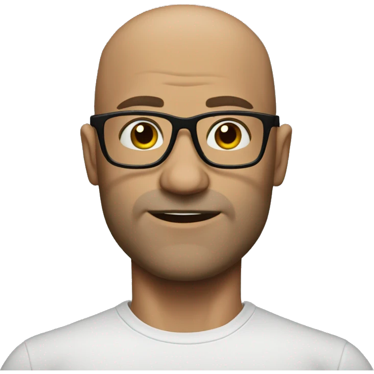 Muscle bald guy glasses  emoji