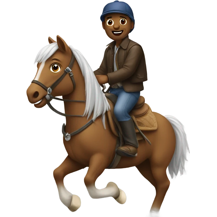 and guy riding a pony emoji