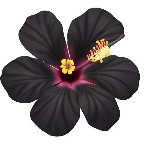 Black hibiscus  emoji