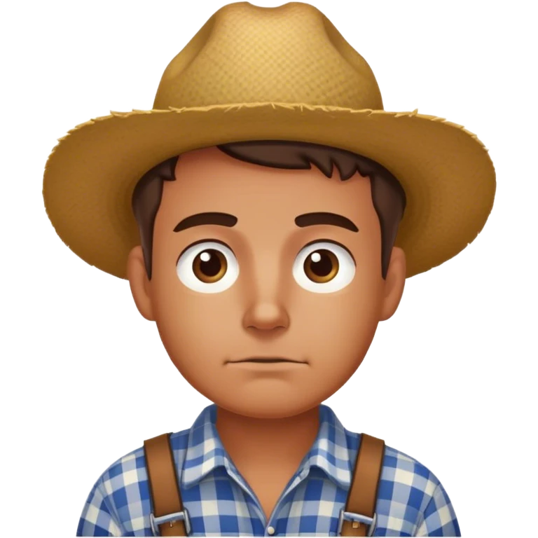 Agriculteur qui hésite emoji
