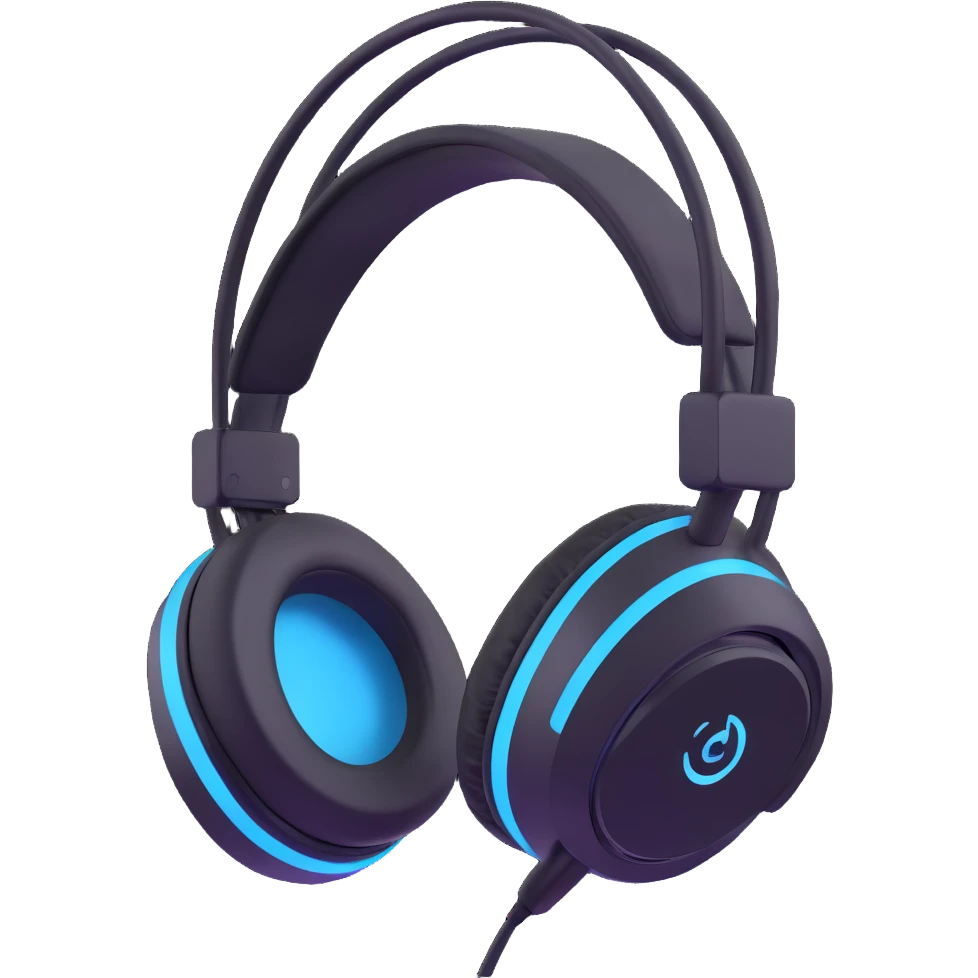 futuristic gaming headset server logo emoji