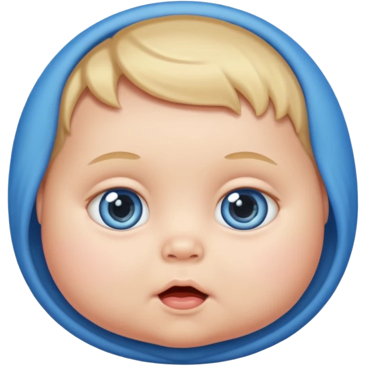 Baby muffin with big blue eyes  emoji
