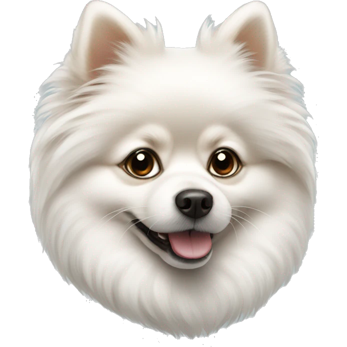 White pomeranian dog emoji