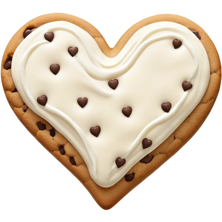 cookie heart with emoji