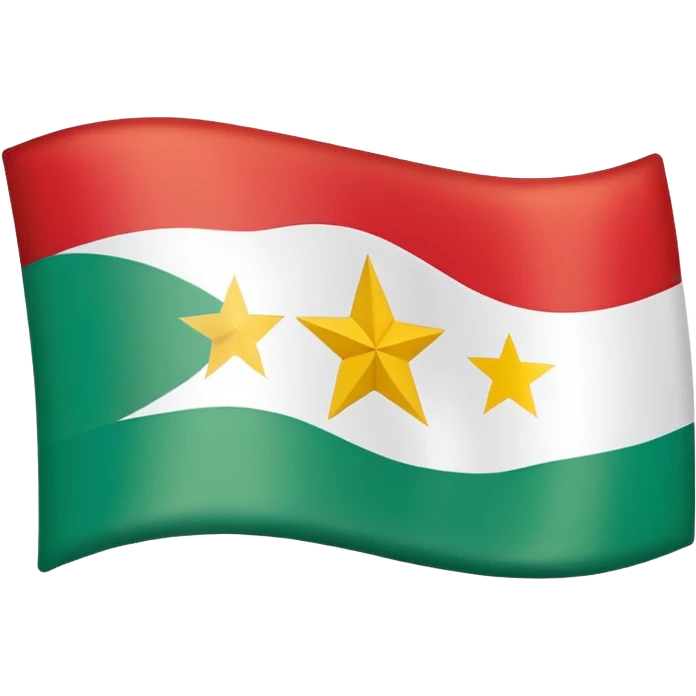 Kurdistan flagged  with one star emoji
