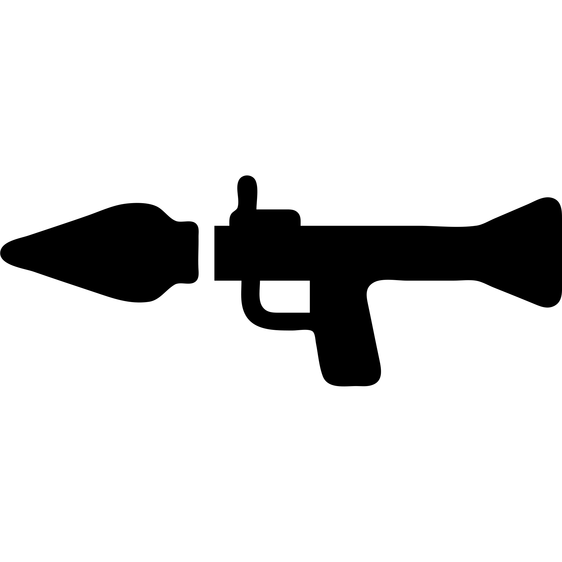 solid filled icon of an anti-tank weapon emoji