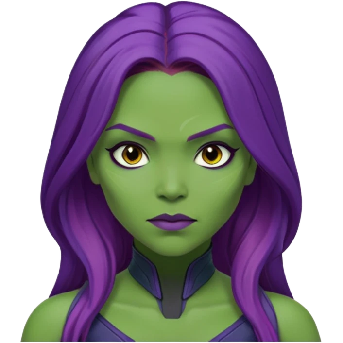 purple haired gamora emoji
