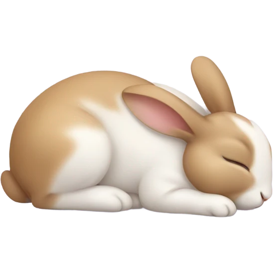 baby rabbit sleeping on its back emoji