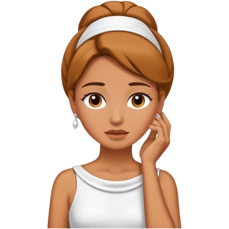 Women holding neck emoji