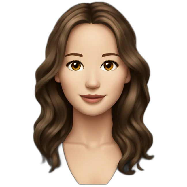 brunette Jennifer Lawrence emoji