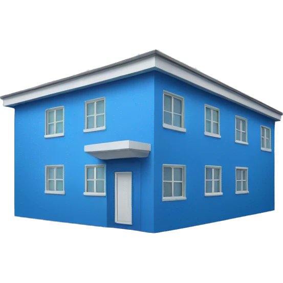 Blue building  emoji