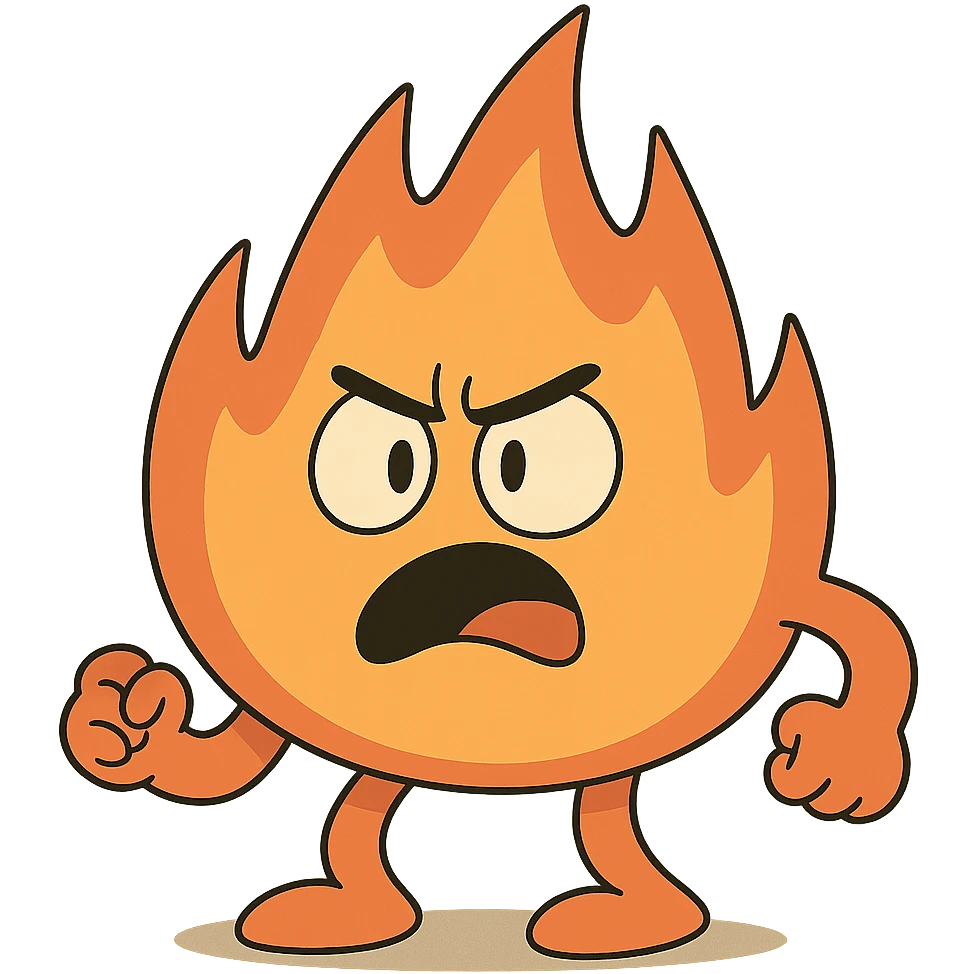 fire cartoon style emoji