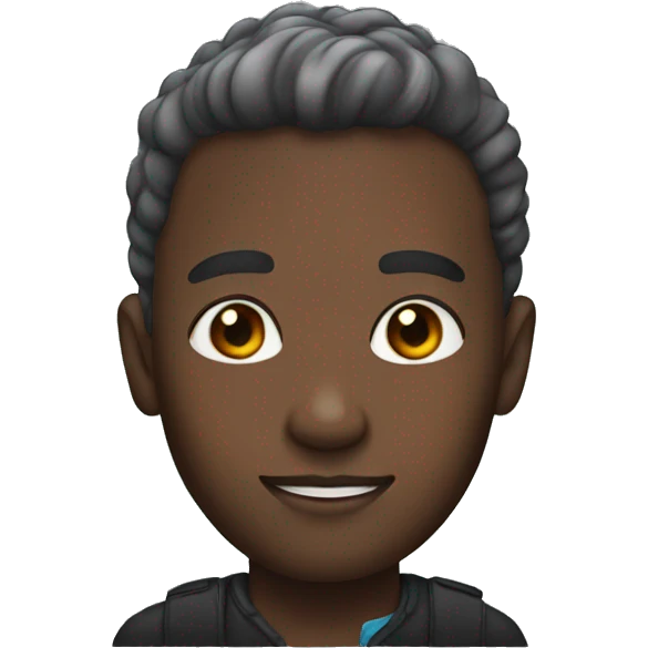 Black man with rainbow hair  emoji