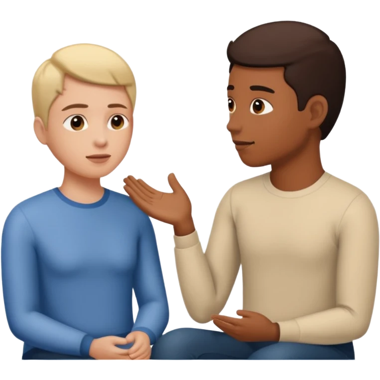 therapy session between a clinician and addict  emoji