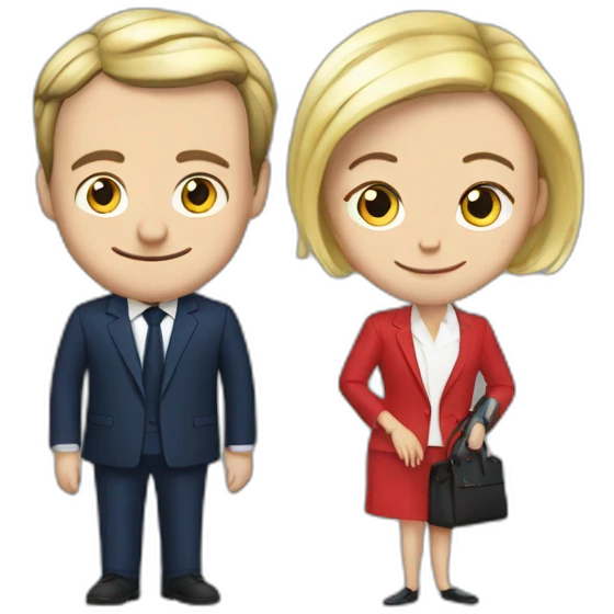 Macron avec lepen emoji