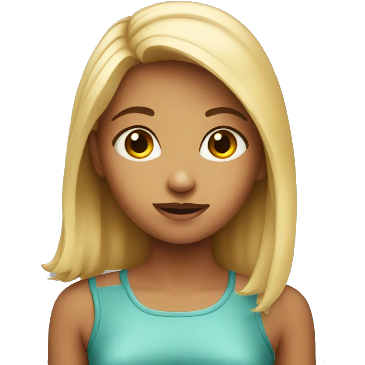 girl with curious facial express emoji