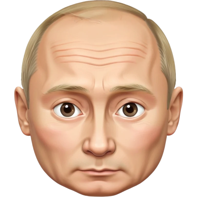 Vladimir Putin, Russian president, with stern expression emoji