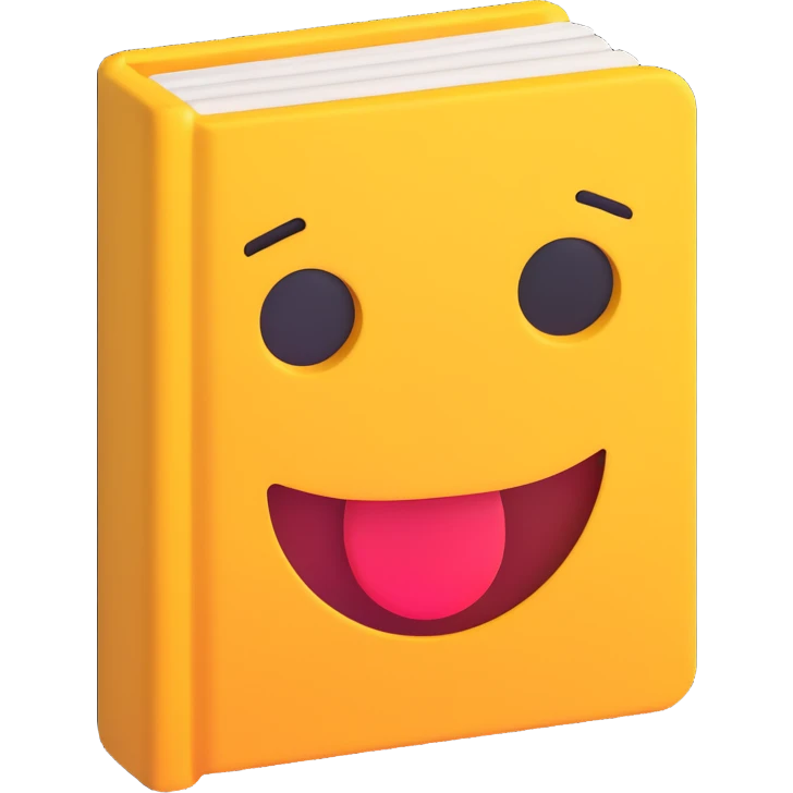 A 3D emoji of a book. emoji