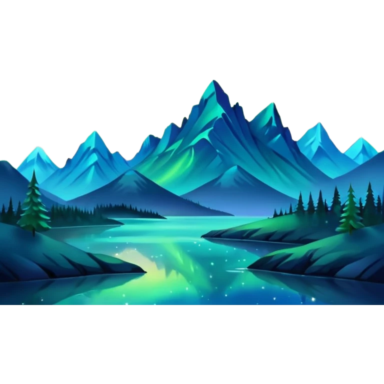 northern lights and stars emoji