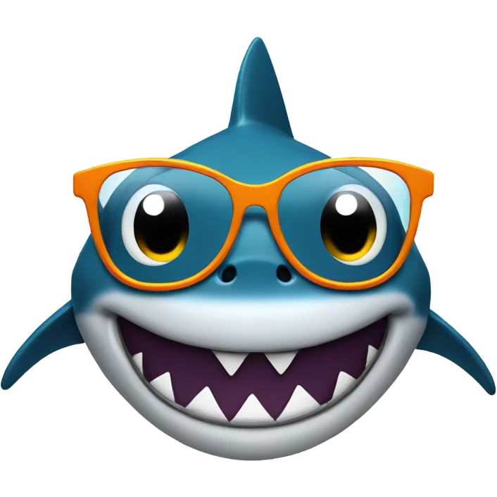 Shark with glasses emoji