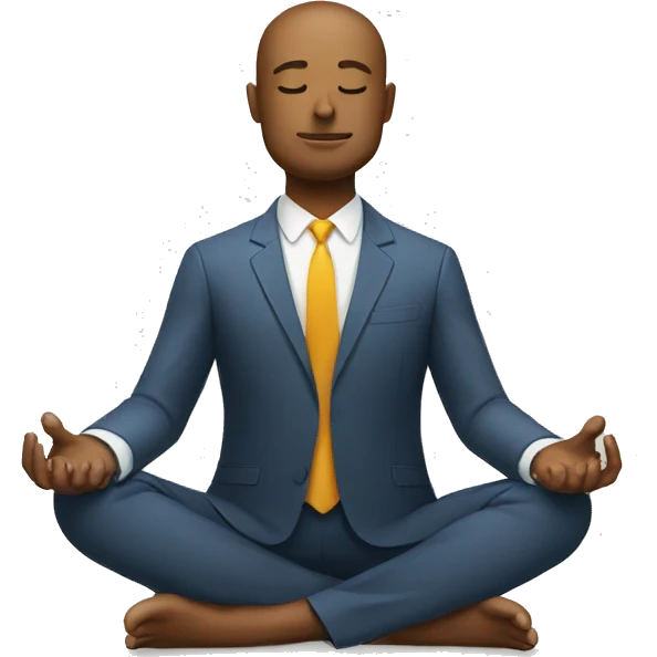 businessman meditating emoji