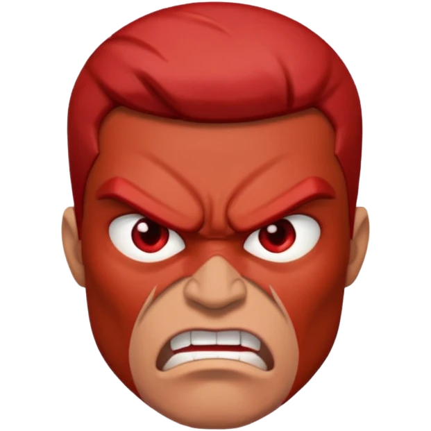 a man with many and angry face emoji