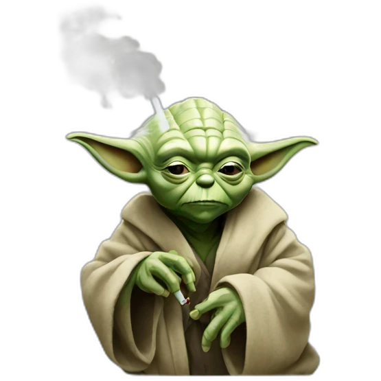 Yoda smoking emoji