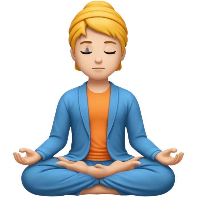 Meditating  emoji