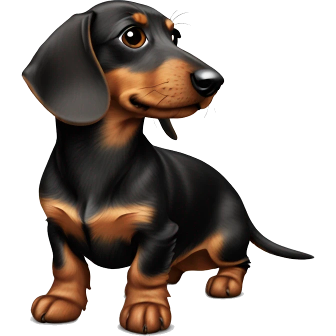 wirehaired dachshund profile entité body emoji