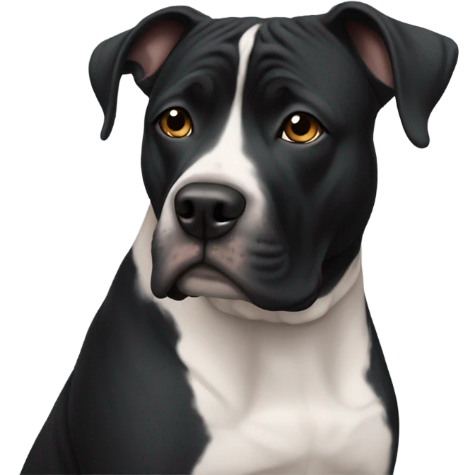 Sad black Staffordshire  emoji