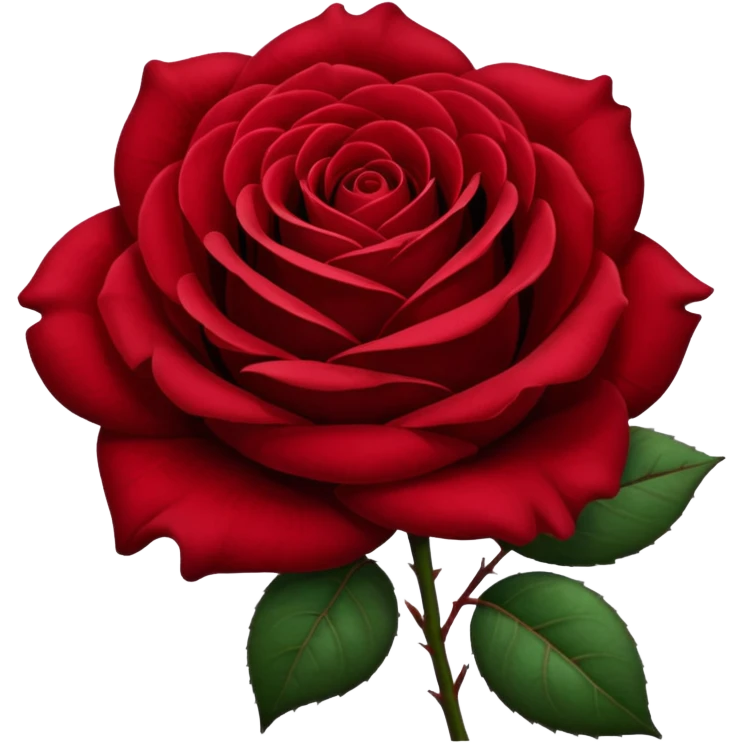 Dark red rose emoji