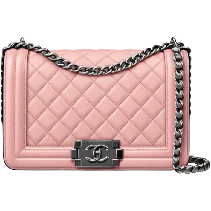 light pink chanel le boy bag emoji